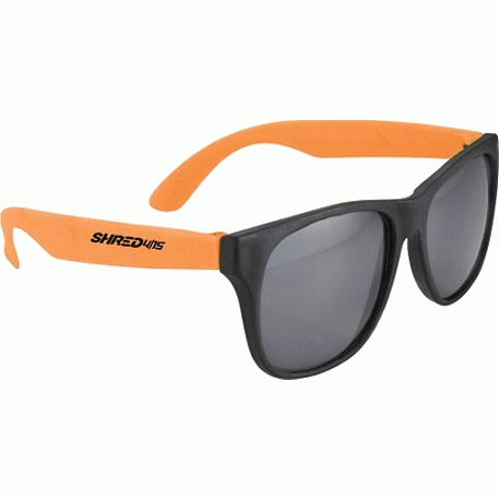 Neon Look Sunglasses With Orange Arms